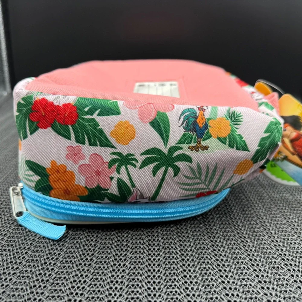 Disney Moana2 Insulated Lunch Bag Bioworld Princess Simea Pua Hei Hei Pink Green